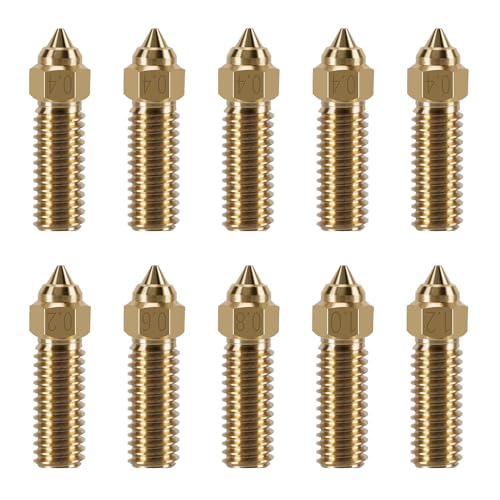 10PCS 3D Printer Extruder Nozzles Kit for K1/K1 Max/Ender 3 V3 KE - color: 10PCS Nozzles for K1
