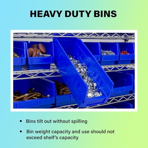 Akro-Mils 30110 Heavy Duty Plastic Shelf Bins, 12"x 3"x 4", Clear, 24-Pack - color: Clear