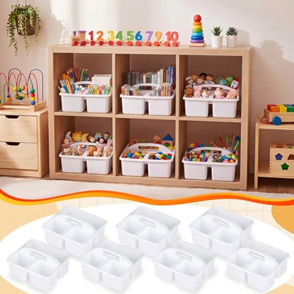 Geelin 24 Pack Classroom Caddy Bulk, 9.3 x 8.5 x 5.1 inch, White - color: White, size: 9.3 x 8.5 x 5.1 inch