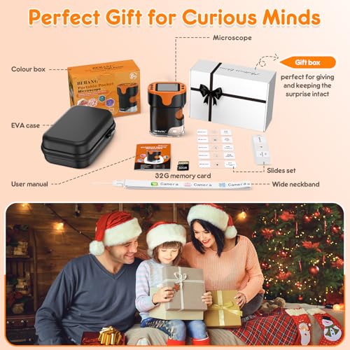 Kids Digital Microscope STEM Toy: Complete Science Gift Kit for Ages 4-12