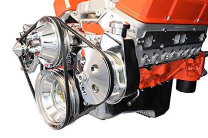 ICT Billet SBC Alternator/Power Steering Pump Accessory Drive Bracket Kit for Double Hump Heads 305 327 350 383 5.0L 5.7L V8 Designed & Manufactured in the USA 551576