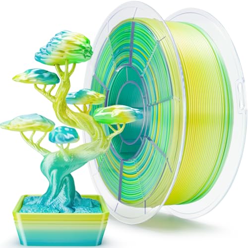 ZIRO Fast Color Change PLA, Shine Multi Color 2.2lbs Filament,Lemon Shimmer - color: Lemon Shimmer (Silk)