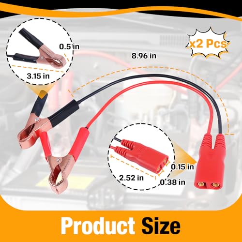 2Pcs PPTK0025 Battery Clamp Cable Clip Compatible with Power Probe 3/3S/3Ez - color: 2-pack