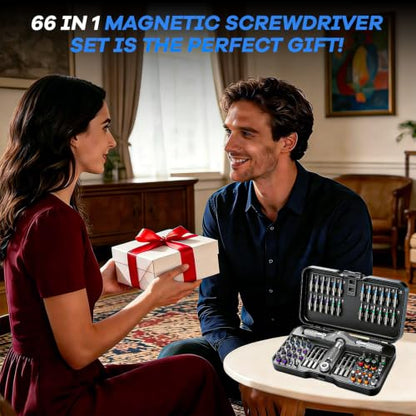 2026 New 66 in 1 Magnetic Ratchet Screwdriver Set, DIY Screwdriver Set with Detachable Handle, Portable Compact Repair Tool Kit for Furniture Laptop Electronicsv Bicycle - size: 2026 New 66 in 1 Screwdriver Set