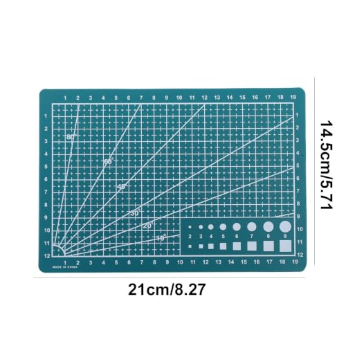 A5 Self-Healing Cutting Mat, Double-Sided Craft Mat with Grid Lines, Precision Rotary Cutting Board for Office Desk, Art Craft, Sewing, Hobby, and DIY Projects ﻿ (Green) - color: Green