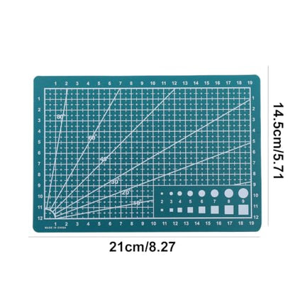 A5 Self-Healing Cutting Mat, Double-Sided Craft Mat with Grid Lines, Precision Rotary Cutting Board for Office Desk, Art Craft, Sewing, Hobby, and DIY Projects ﻿ (Green) - color: Green