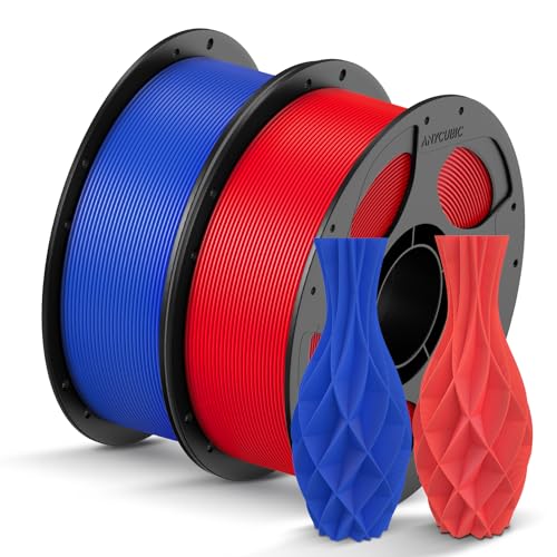ANYCUBIC 3D Printer Filament PLA Bundle 2KG, Blue+Red - color: 2*1kg Pla (Blue & Red)