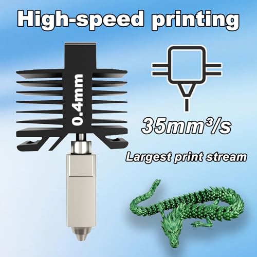 0.8mm All-Metal Hotend Kit for Bambu Lab X1/X1C, Upgraded One-Piece Design with Hardened Steel Nozzle, High-Temp Thermistor, Enhanced Heat Block, and 2 Silicone Cleaning Brushes - color: Bambu Lab X1/X1C, size: 0.8MM