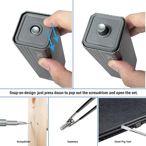 49 in 1 Electronics Precision Screwdriver Set, Professional Magnetic Repair Tool Kit with Stainless Steel Handle and 20 Bits for Computer, PC, iPhone, Laptop, Watch, Xbox, PS5, Ring Doorbell