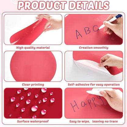 gisgfim 24PCS Dry Erase Dots 12 Inch Whiteboard Marker Wall Decor Removeable Circle Sticker Spots Writing Spots Set for Classroom Table Teachers Students Supplies (Morandi) - style: Morandi