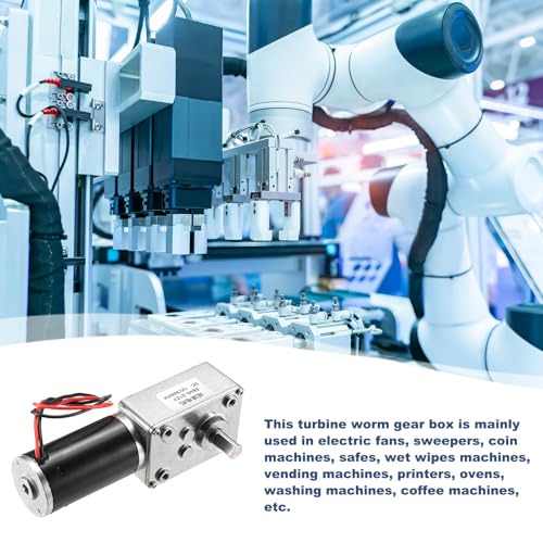 MECCANIXITY DC 12V 30 RPM Reversible Worm Geared Motor Reducer Motor 8mm D Shape Shaft High Torque Gear Box Reduction Electric Motor for Sweepers, Printers, Ovens - style: 30 RPM