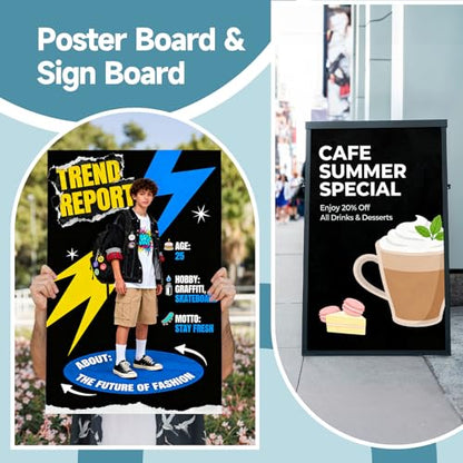 4 Pack Foam Board 24"x36", 0.23 Inch Thickness Poster Board, Black - color: Black, size: 24X36