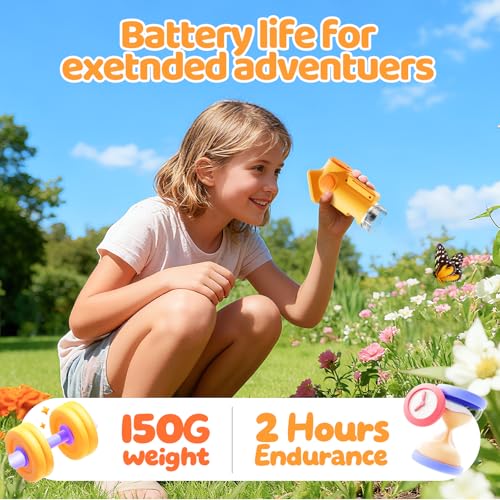1600X Microscope for Kids, 2.0" Screen Toddler Toy, Yelllow - color: Yelllow