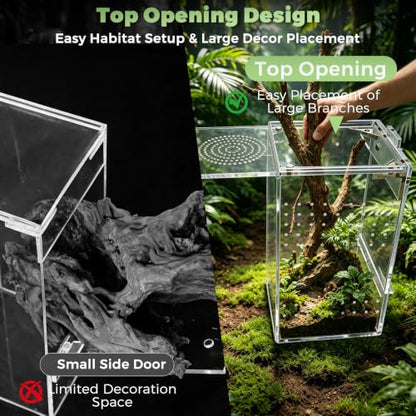 Jumping Spider Enclosure 4" x 4" x 8" Fully Assembled Acrylic Habitat Kit