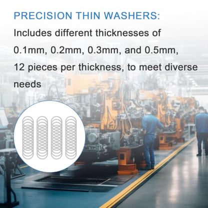 M8x10mm Thin Spacer Washers, 304 Stainless Steel Precision Shim Set - size: M8x10