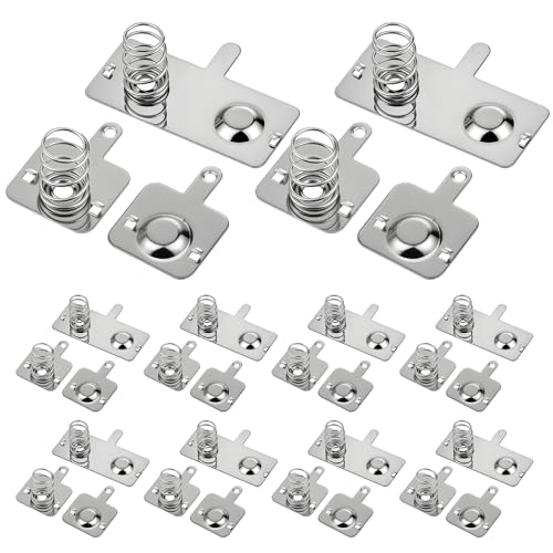 10 Pairs Battery Springs AA Battery Contacts Batterys Spring Contact Plate Replacement Plate Negative to Positive Conversion Spring Contact Plates for Remote Control Toys