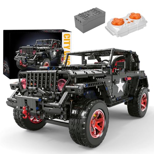 RC Off-Road SUV Wrangler Black Warrior Building Kits, 1/8 Scale Truck Car