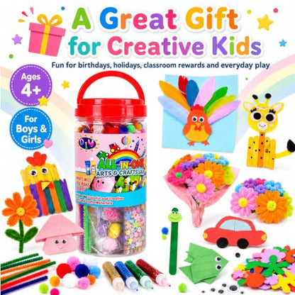 FUNZBO Arts and Crafts Supplies for Kids - Toddler DIY School Craft Set - size: Jar Set (Medium)