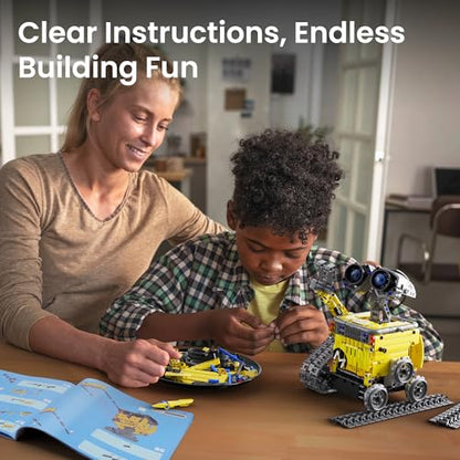 Sillbird STEM Robot Building Kit with Remote Control Gifts for Boys 8-13 - color: 1-yellow