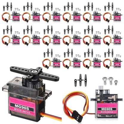 Hanaive 16 Pcs 9g Micro Servo Motor Mini Servo Motors Rc Kit