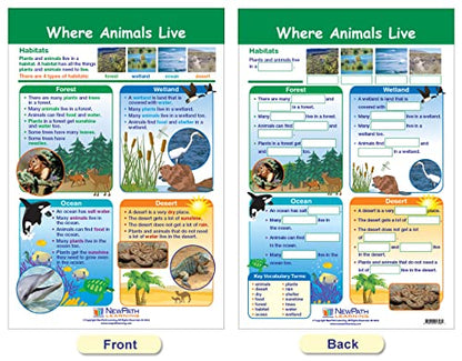 NewPath Learning-94-1501 All About Animals Bulletin Board Chart Set (Pack of 5)