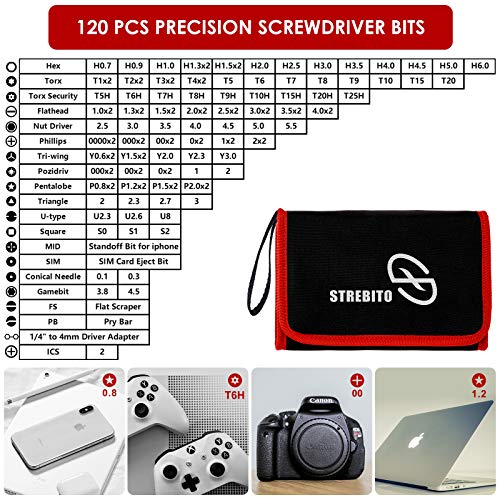 STREBITO Screwdriver Sets 142-Piece Electronics Precision Screwdriver - color: Red