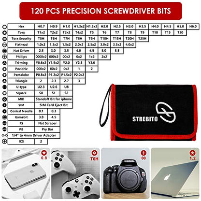 STREBITO Screwdriver Sets 142-Piece Electronics Precision Screwdriver - color: Red