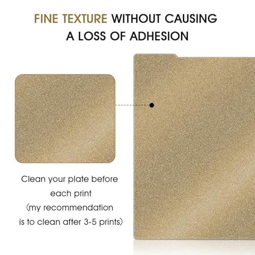 Prusa I3 MK4 MK3 MK3S+ Core One PEI Build Plate Double Sides Fine Powder Textured 3D Printer Platform Flexible Removal Spring Steel Sheet, 254x241mm/ 10x9.5inch - size: Prusa MK3/ MK4