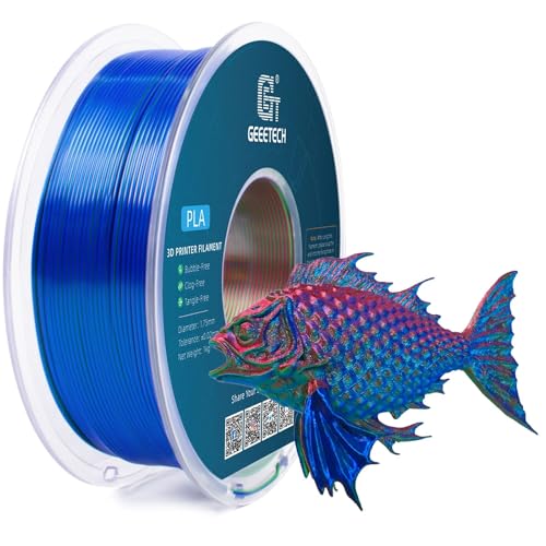 Geeetech Silk PLA Tri Color Filament 1.75mm 3D Printer Filament, Coextrusion Red Blue Green Tri-Colors Metal-Like Shiny Silk PLA Filament, 1kg (2.2lbs) 1 Spool, Dimensional Accuracy +/- 0.02 mm - color: 1kg Triple Color Red-blue-green
