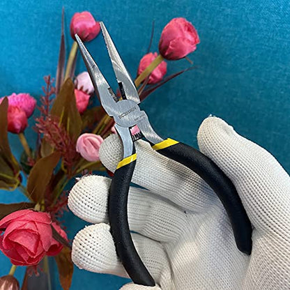 BOOSDEN 5 Inch Small Needle Nose Pliers Mini Jewelry Plier Spring Loaded - size: 5" (1 Pack)