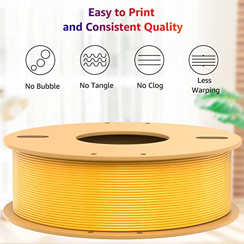 PLA+ 3D Printer Filament 1.75mm No Tangle, Neatly Wound Filament Net Weight 250g Spool, PLA Pro Plus, Silk Gold - color: 250g-silk Gold