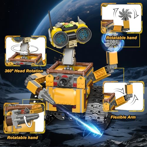 HiWEEGO Robot Building Sets for Kids 748 PCS with Interchangeable Arms