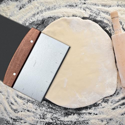 Stainless Steel Metal Spatula Set For Griddle, Grill Spatula Scraper for BBQ/Flat Top Grill- Full Tang Handle -Thicked Blade- Beveled Edges, Great Griddle Accessories for Pancake/Dough Cutter - size: 3" x 5", 5" x 6", 3" x 6"