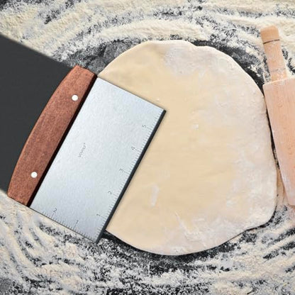 Stainless Steel Metal Spatula Set For Griddle, Grill Spatula Scraper for BBQ/Flat Top Grill- Full Tang Handle -Thicked Blade- Beveled Edges, Great Griddle Accessories for Pancake/Dough Cutter - size: 3" x 5", 5" x 6", 3" x 6"
