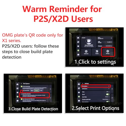 OMG Cool Plate for Bambu Lab X2D/P2S/P1S/P1P/A1/X1/X1C, 257x257mm Thicker Magnetic Bamboo Build Plate with Supertack Smooth Surface, Low-Temperature 3D Printer Bed Plate for PLA PETG Printing - size: 257x257mm for P1S/P2S/X1/A1