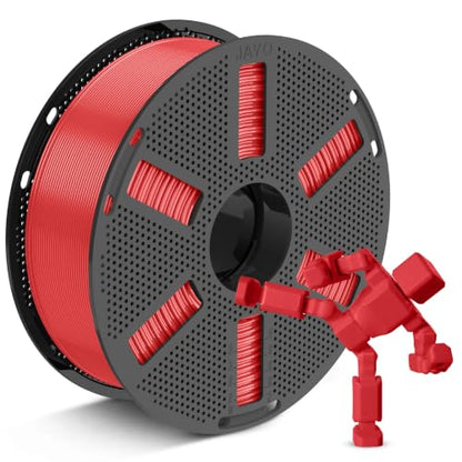 JAYO PETG 3D Printer Filament 1.75mm, 1.1kg Reusable Spool, Red - color: 1.1kg Red