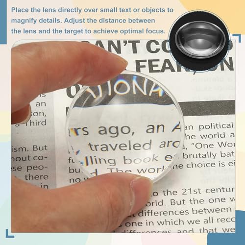 PATIKIL 12 Pack Biconvex Lens, 42mm Dia. 42mm Focal Length Aspheric Optical Lenses Magnifier Paperweight Acrylic Double Convex for DIY Office Desk Home Science Experiment Telescope - size: 42mm Dia.