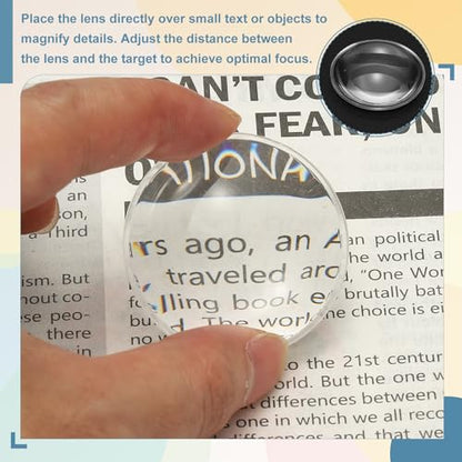 PATIKIL 12 Pack Biconvex Lens, 42mm Dia. 42mm Focal Length Aspheric Optical Lenses Magnifier Paperweight Acrylic Double Convex for DIY Office Desk Home Science Experiment Telescope - size: 42mm Dia.