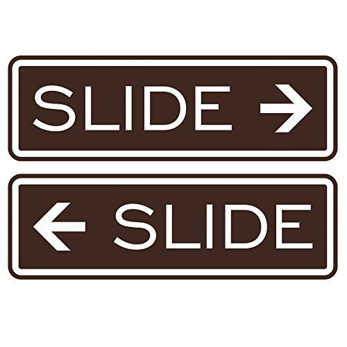 Classic Slide Door Sign - Dark Brown - Small (1 Pack) - color: Dark Brown, size: 4" x 1.25" - Small (1 Pack)