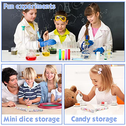45 ml 150 Pcs Plastic Test Candy Tube Bulk Transparent Clear Bath Salt Tube Lid Plastic Vial Decor DIY Liquor Beading Seed Shampoo Hot Chocolate Spice Flower Storage Scientific Project Party