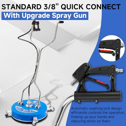 RIDGE WASHER 20’’ Pressure Washer Surface Cleaner with Dual Handle - size: 20 Inch