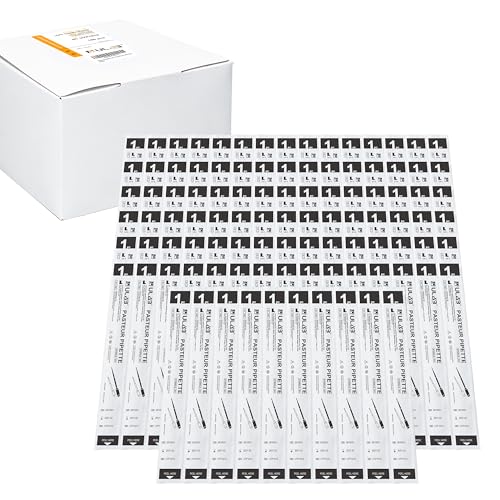 ULAB 100 Pcs Sterile Transfer Pipettes, Individual Peel-Pack, Vol. 7ml, 0.5ml Graduation Interval, 155mm Long, Low-Density Polyethylene Material, UTP1014 - style: Vol.7ml, 100pcs, Individual Peel-Pack