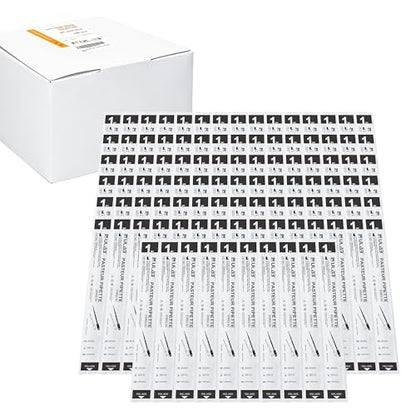 ULAB 100 Pcs Sterile Transfer Pipettes, Individual Peel-Pack, Vol. 7ml, 0.5ml Graduation Interval, 155mm Long, Low-Density Polyethylene Material, UTP1014 - style: Vol.7ml, 100pcs, Individual Peel-Pack