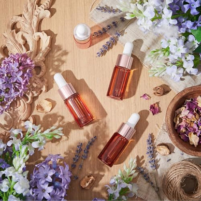 Didaey 100 Pcs Mini Glass Oil Dropper Bottle, 10 ml, Blush Pink - color: Blush Pink, size: 10 ml