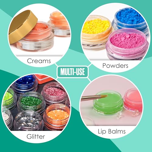 Sample Containers, Sample Jars, Cosmetic, Empty, Small, 3 Gram, 50 PK Gold - color: Gold, size: 50 Pack