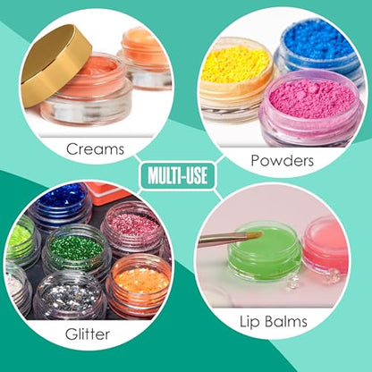 Sample Containers, Sample Jars, Cosmetic, Empty, Mini, 3 Gram, 200 PK Gold - color: Gold, size: 200 Pack