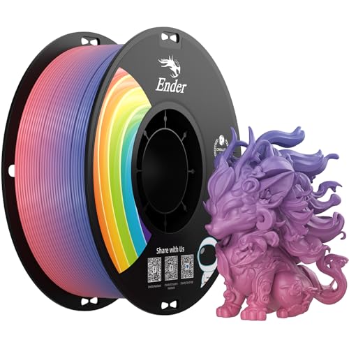 Creality 3D Printer Filament 1.75mm, Rainbow PLA+ Filament, Rainbow 1KG - color: Rainbow, size: 1kg