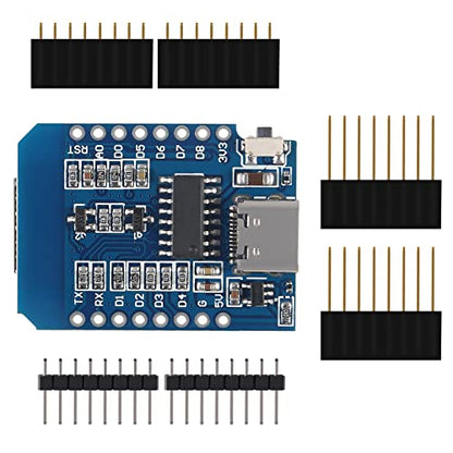 AITRIP 10pcs Development Board D1 MINI Type-C USB NodeMcu Mini Wireless D1 Module for ESP8266 ESP-12F 4M Bytes WLAN WiFi Internet Development Board Compatible with Arduino