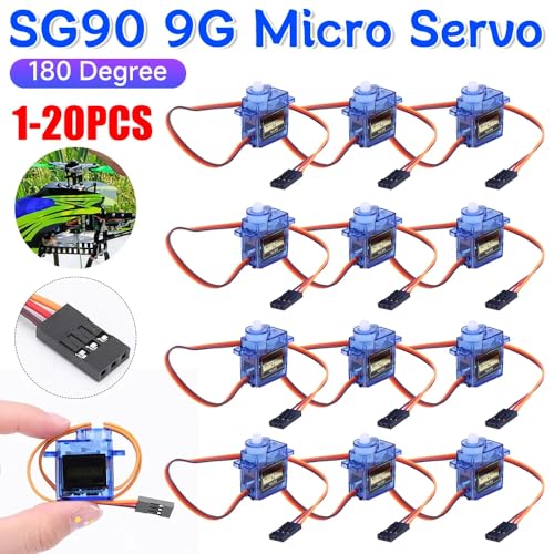 4Pcs SG90 9g Micro Servos Motor Kit for Arduino Projects,RC Car Robot Helicopter Airplane Controls Boat, Mini Servo Applications - color: 4 PCS