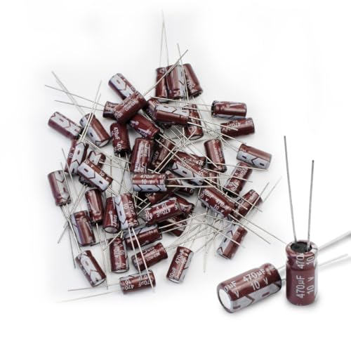 50 Pcs Electrolytic Capacitor 470uF 10V Aluminum Radial Electrolytic Capacitors - style: 10V 470uF
